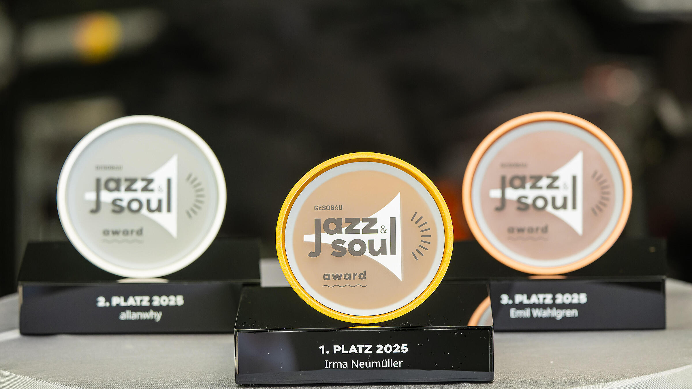 Die Awards der drei Erstplatzierten